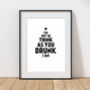 Personalised I'm Not As Think As You Drunk I Am Print, thumbnail 4 of 10