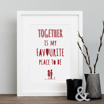 Together Is My Favourite Place Anniversary Card, 2 of 3