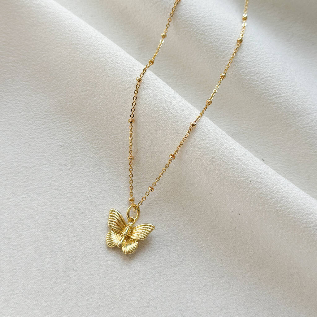 The Wildlife Collection Butterfly Pendant Necklace, 1 of 3