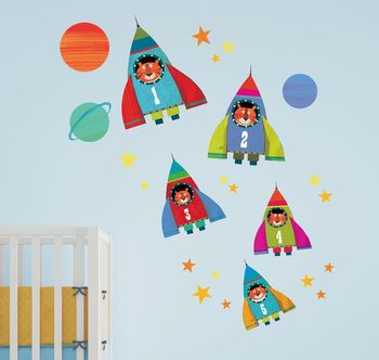 Childrens Space Wall Sticker Pack, 2 of 4