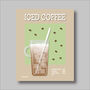 Iced Coffee Print Three Colour Options, thumbnail 2 of 6