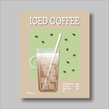 Iced Coffee Print Three Colour Options, 2 of 6