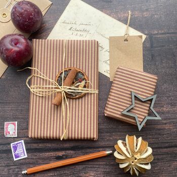 Burgundy Stripe Paper Fibre, 7 of 9