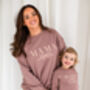 Mama Embroidered Bow Sweatshirt With Optional Matching Mama's Girl, thumbnail 3 of 11