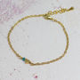 Tiny Gold Plated Heart Birthstone Bracelet, thumbnail 4 of 12