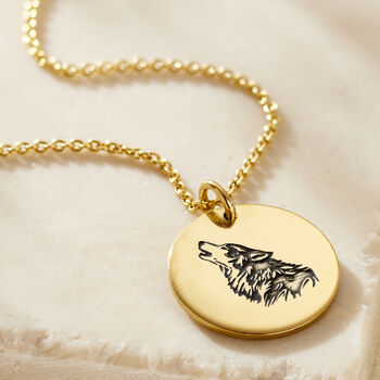 Personalised Wolf Spirit Animal Necklace, 2 of 5