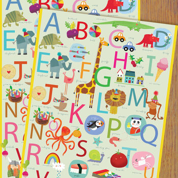 Alphabet Wrapping Paper Two Sheets, 3 of 5