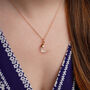 Quartz Crystal Moon Necklace, thumbnail 2 of 11