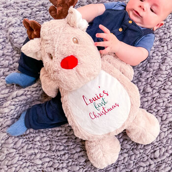 Personalised Reindeer Christmas Soft Toy, 3 of 6