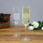 Personalised Initial Line Champagne Flute Set Of Two, thumbnail 1 of 10