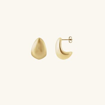 Puffed Drop Studs Gold, 2 of 3