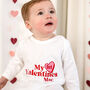 'My First Valentines' Embroidered Personalised Babygro Sleepsuit, thumbnail 1 of 4