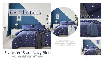 Navy Stars Organic Bed Linen From, 2 of 4