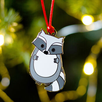 Raccoon Christmas Tree Decoration, 2 of 5