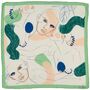 Faces Print Classic Silk Scarf With Gift Packaging, thumbnail 6 of 7