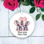 Personalised Elephant Valentine's Couple Gift, thumbnail 2 of 2