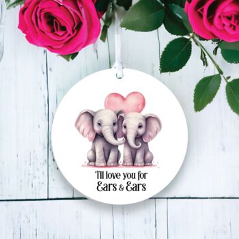 Personalised Elephant Valentine's Couple Gift, 2 of 2