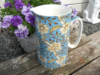 Extra Large Jug In William Morris Blue Chrysanthemum Design, 2 of 8