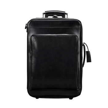 Luxury Wheeled Leather Luggage Bag. 'The Piazzale', 4 of 12