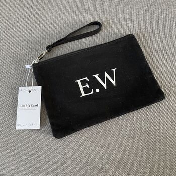 Personalised Black Large Chain Initial Tote Bag, 6 of 9