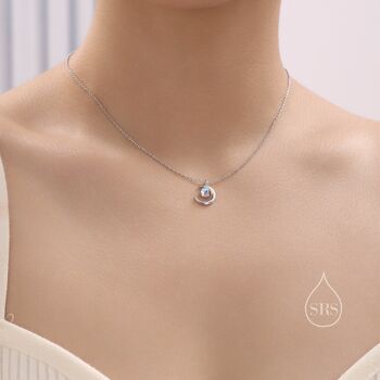 Moonstone Moon And Droplet Pendant Necklace, 6 of 11