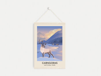 Cairngorms National Park Travel Poster Art Print, 6 of 8