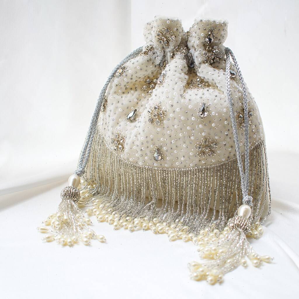 Blanche Embroidered Bucket Bag By Atiya Choudhury | notonthehighstreet.com