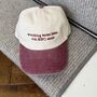 Personalised Embroidered Two Tone Slogan Cap, thumbnail 7 of 8