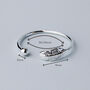 Sterling Silver Feather Adjustable Ring, thumbnail 3 of 7