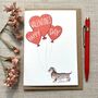 Personalised Dachshund Happy Valentine's Card, thumbnail 4 of 5
