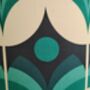 Blue Geometric Retro Floral Design Handmade Lampshade Table Floor Or Ceiling Pendant, thumbnail 7 of 10