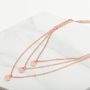 Rose Gold Triple Layer Necklace Gift For Her, thumbnail 2 of 3