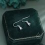 Sterling Silver Blue Footed Boobie Drop Hook Earrings, thumbnail 4 of 10