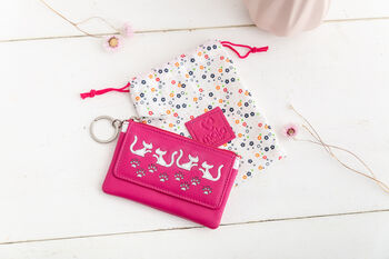 Pink Leather Cat Purse, 4 of 5