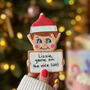 Personalised Christmas Cheeky Elf Letterbox Iced Cookie, thumbnail 2 of 11