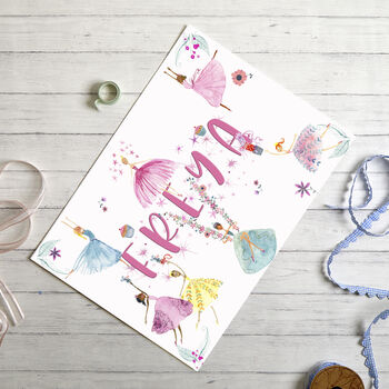 Magical Fairy Dancer Friends Customised Gift Print, 11 of 11