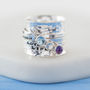 Personalised Birthstone Spinner Ring, thumbnail 3 of 12