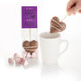 Heart Hot Chocolate Stirrer And Chocolate Marshmallows Gift Set, thumbnail 2 of 3