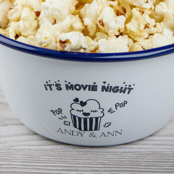 Personalised Movie Night Enamel Bowl, 2 of 8