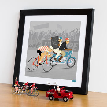 Personalised Cycling Print, Custom Race Leader Cyclist, 9 of 11