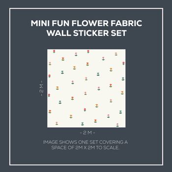 Mini Fun Fabric Flower Wall Stickers, 2 of 6