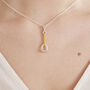 Stirrup Pendant In 18 Ct Gold On Sterling Silver, thumbnail 2 of 2