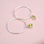 Personalised Sterling Silver Teardrop Birthstone Hoop Earrings, thumbnail 7 of 7