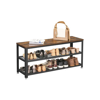 Two Tier Industrial Style Shoe Bench, 6 of 6