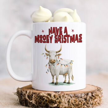 Farmer Cow Christmas Mug, 6 of 6