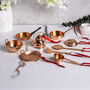 Set Of Nine Hadnmade Copper Miniature Kitchen Utensils Set – Collectible Decor And Xmas Tree Festive Ornaments, thumbnail 1 of 4