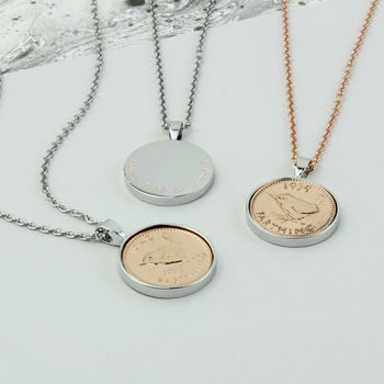 1942 80th Personalised Farthing Necklace, 2 of 10