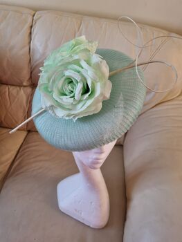 Mint Green Hat With Flower Detail, 2 of 2