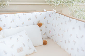 Organic Cotton Flore Cot Bumper, 3 of 4