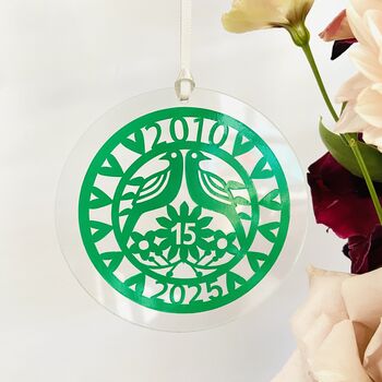 15th Anniversary Sun Catcher, 3 of 12
